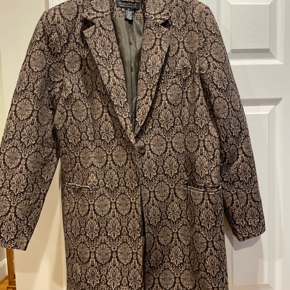 Glamorous Black and Brown Patterned Women's Coat